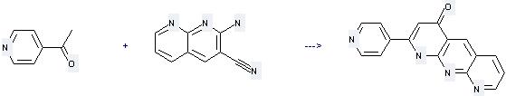 1,8-Naphthyridine-3-carbonitrile,2-amino- is used to produce 2-Pyridin-4-yl-1H-1,8,9-triaza-anthracen-4-one.